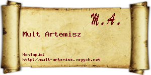 Mult Artemisz névjegykártya